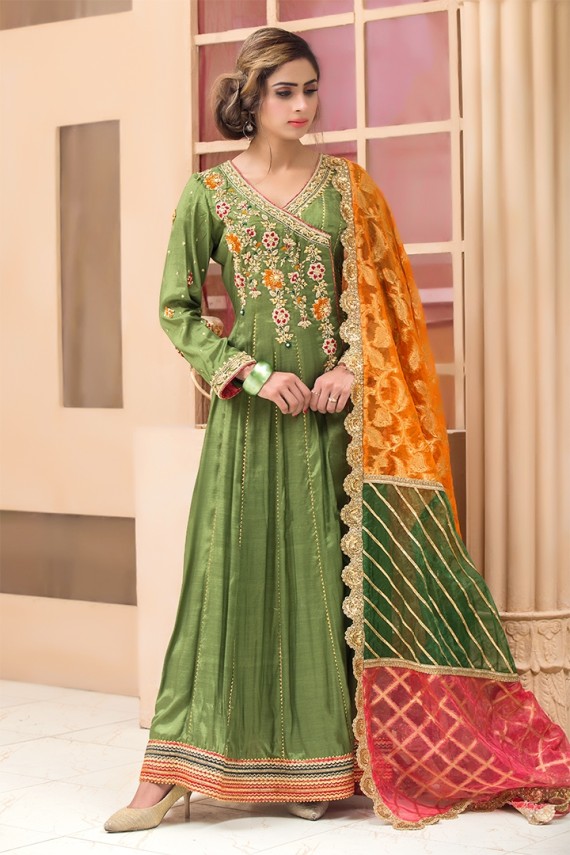 Peshwas paired with multi shaded organza dupatta