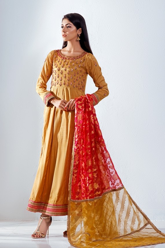 Peshwas paired with multi shaded organza dupatta