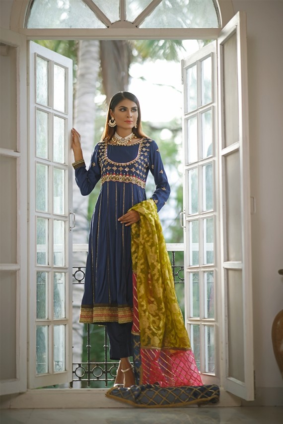 Peshwas paired with multi shaded organza dupatta