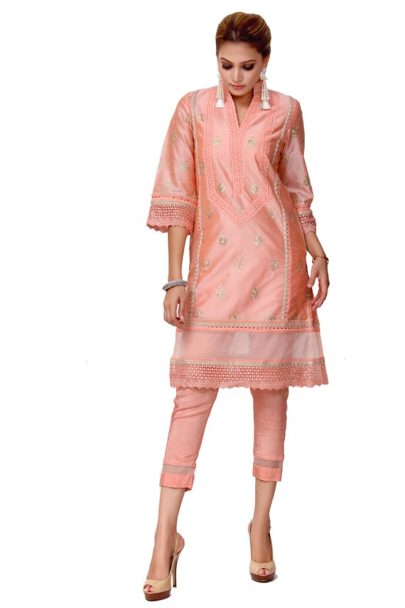 PINK COTTON SILK 2PC SUIT