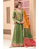 Peshwas paired with multi shaded organza dupatta
