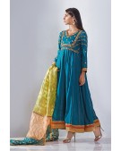 Peshwas paired with multi shaded organza dupatta