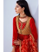 Peshwas paired with multi shaded organza dupatta