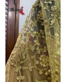 olive green net dupatta
