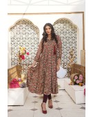 PRINTED MALAI LAWN LONG SHIRT WITH GPO LACE AND STONE WORK