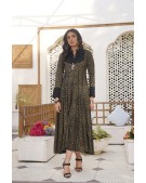 PRINTED MALAI LAWN LONG SHIRT WITH GPO LACE AND STONE WORK