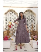 GREY LAWN CHIKANKARI EMBROIDERED FROCK